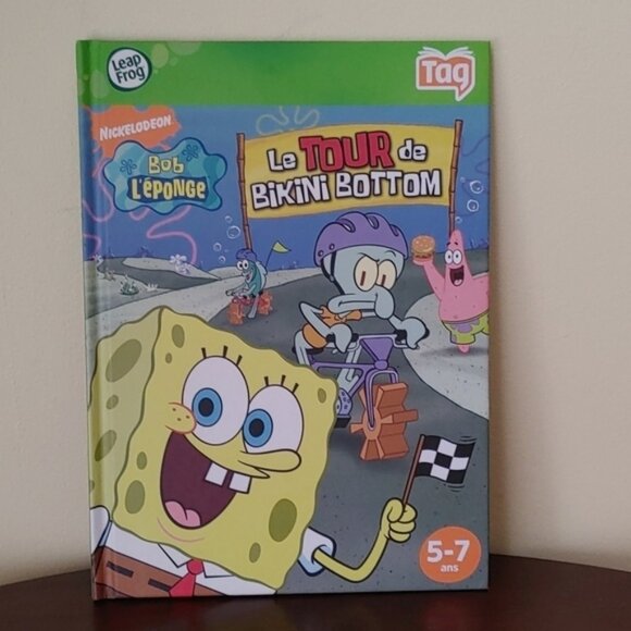 LeapFrog Tag SpongeBob SquarePants The Tour de Bikini Bottom, French‎ version - Picture 1 of 3